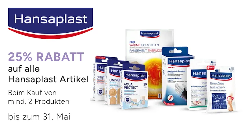 Aktion Hansaplast 25% Rabatt